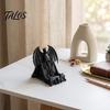 Dark Aesthetic Desk Ornament Gothic 3D Printed Phone Stand, Fantasy Cell Holder, Spooky Stand Winged Demon Skeleton Mobile Holder for Halloween Decor