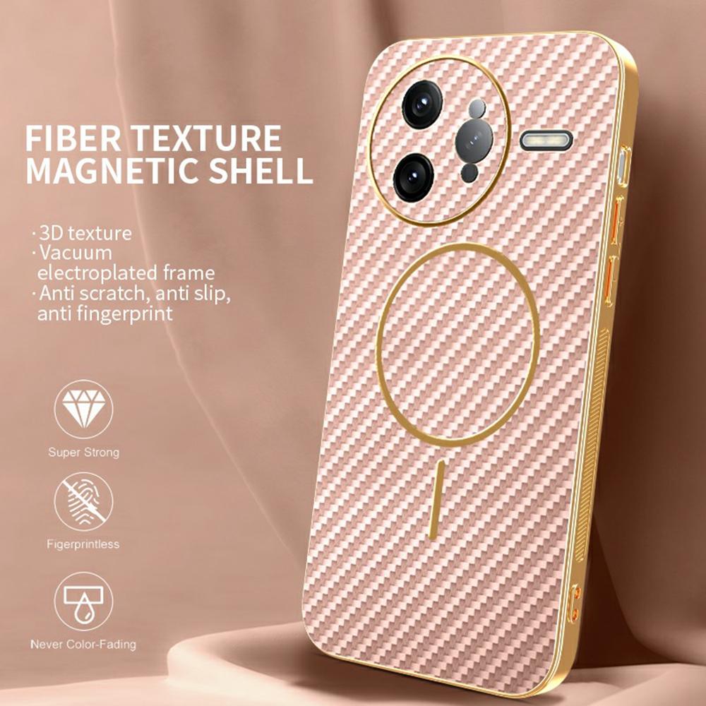 For Xiaomi Redmi K80 Pro 5G/Poco F7 Ultra 5G Phone Case Carbon Fiber Textured Electroplated TPU Back Cover