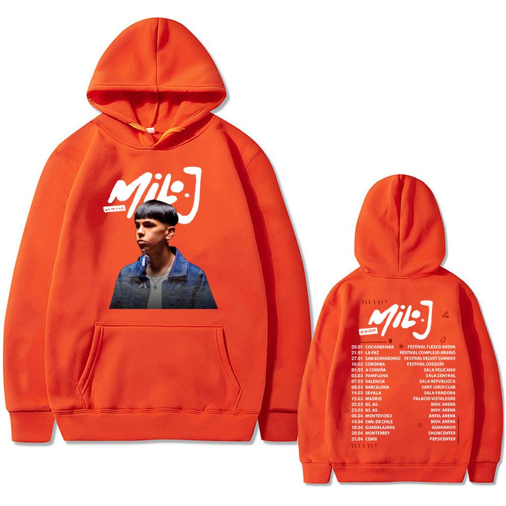 

Мужской и женский рэпер Milo J, толстовка с капюшоном, хип-хоп стиль, ретро уличная одежда XXXL оранжевый