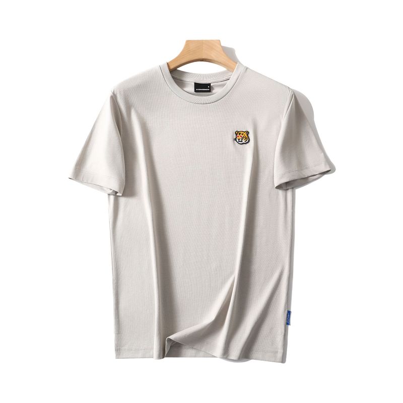 Dupont Sorona T-Shirt Men's Short-Sleeved 2024 New Summer Xinjiang Long-Staple Cotton Base Shirt Foreign Trade Embroidered T-Shirt