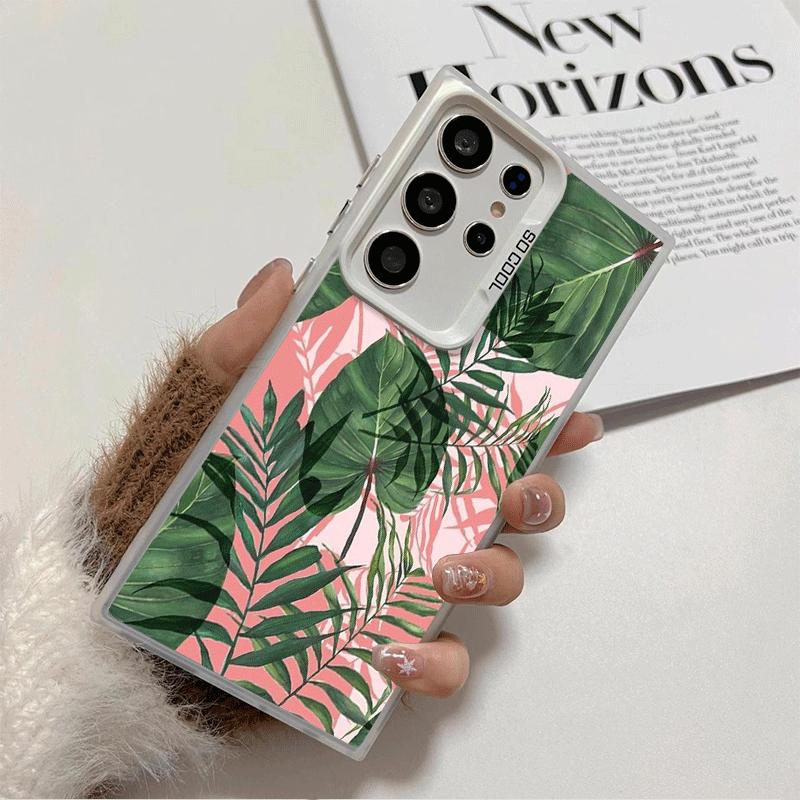 Summer Plants Green Leaf Shockproof Phone Case for Samsung Galaxy S26 Edge S25 Ultra S24 FE S23 Plus S21 Cover Anti Fall Fundas