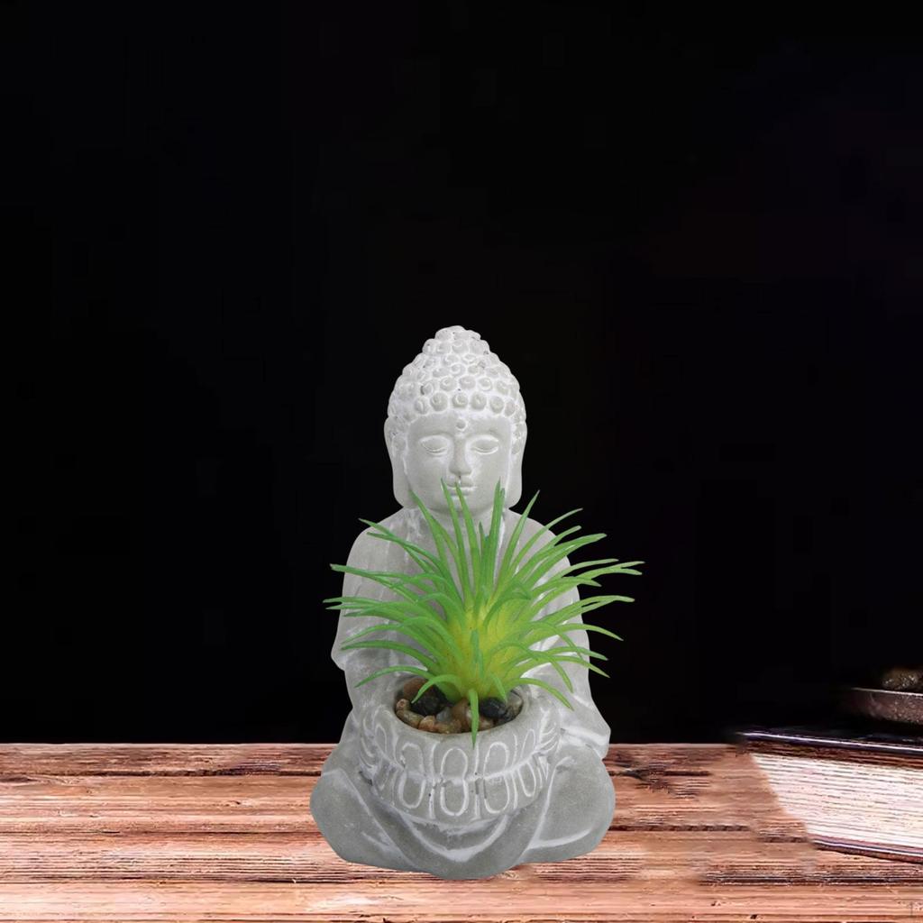 Buddha Flower Pot Plant Container Creative, Gift Decorative, Planter for Table Centerpiece