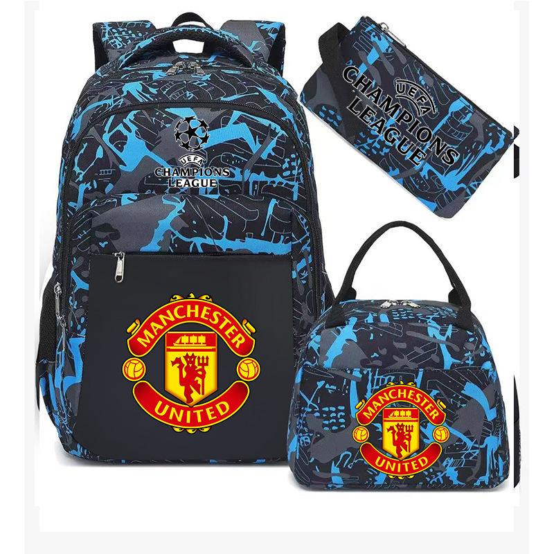 3-teiliges Schulrucksack-Set für Schüler Große Kapazität Oxford-Stoff Schultasche mit Schultergurt und Federmäppchen