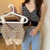 Printed Deep V Neck Vest For Women's Tank Tops Tie Design Girls Y2K Tops Street Wear for Lady