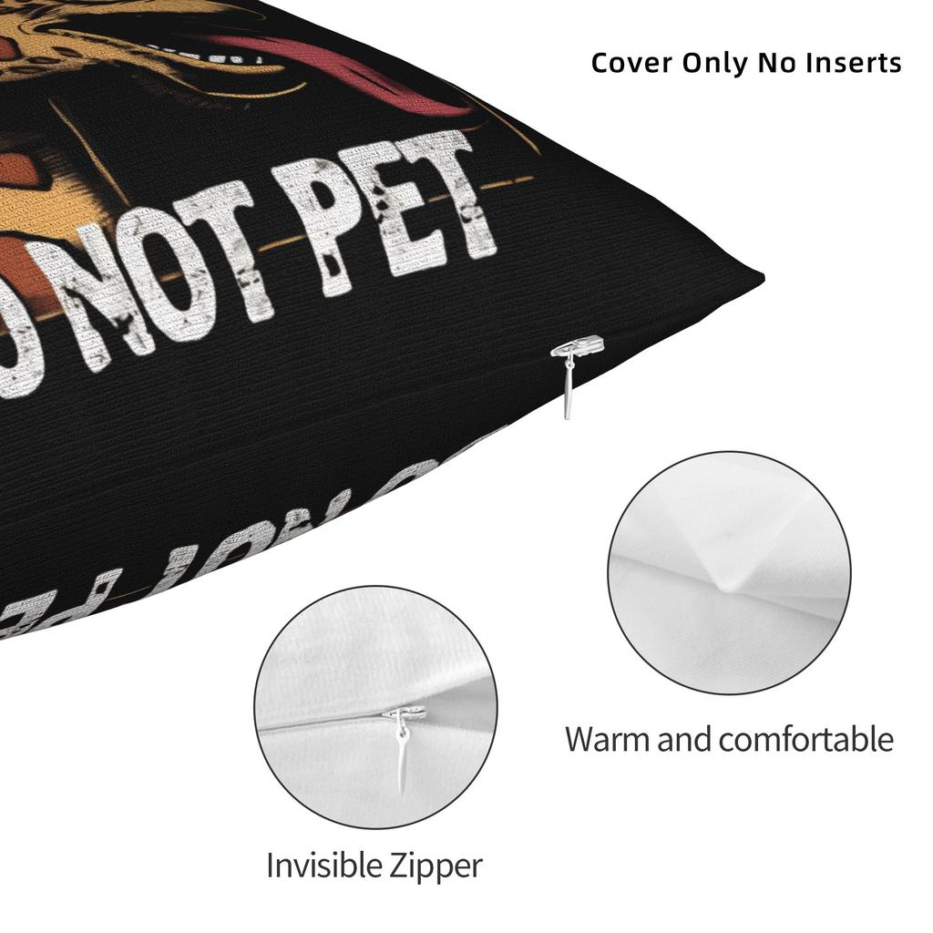 Emotional Support Husband Do Not Pet Pillow Cover Comfy Cushion Cover Retro Trendy Pillow Case For Sofa Car Home Decor
