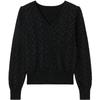 JUZUI Elegant Glossy Wool & Cashmere Knit Cardigan