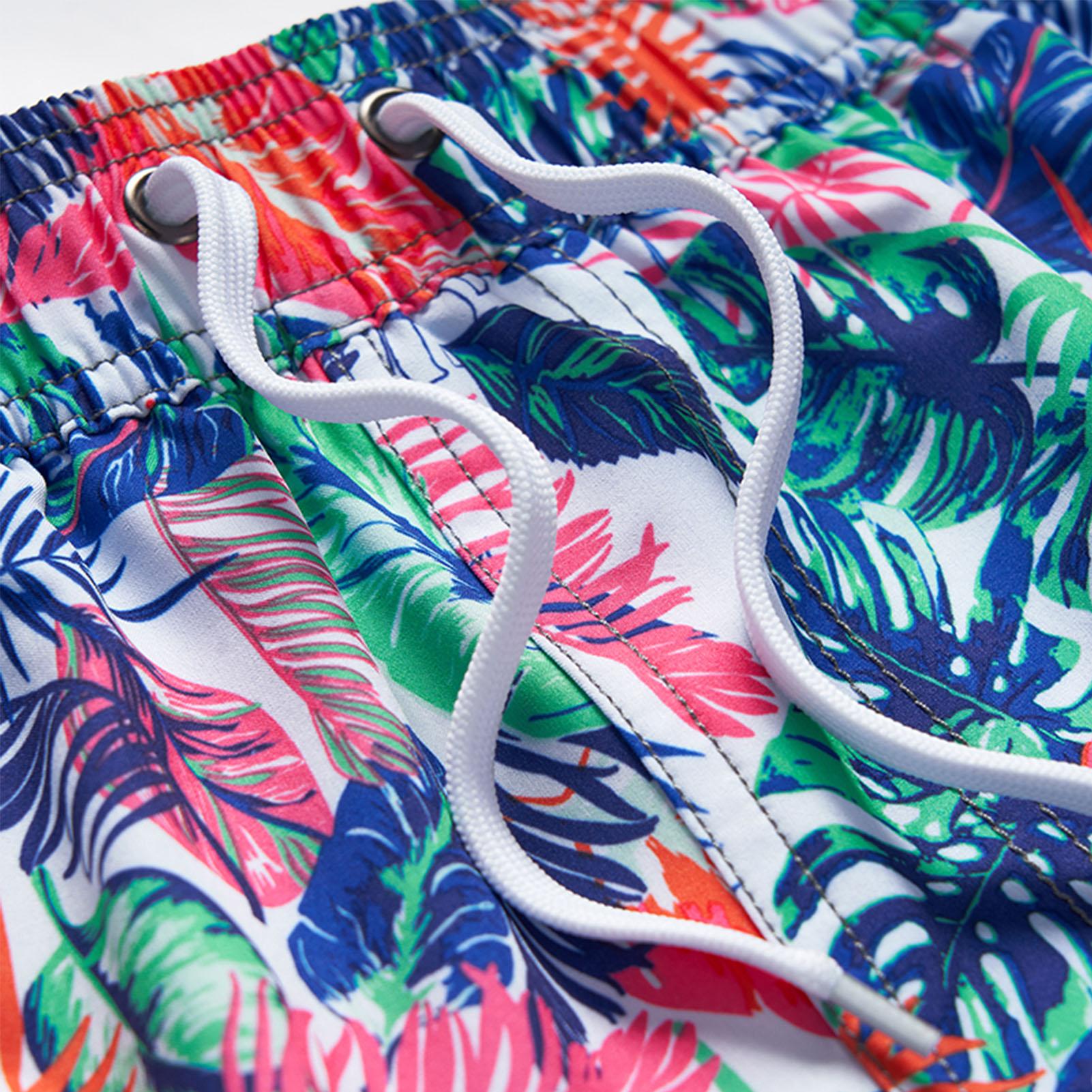 

Men Swim Shorts Elastic Drawstring Mesh Lining Side Pocket Quick Dry Men s Bathing Suit for Party Beach Surfing Blue L