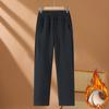 Middle-aged and Elderly Women's Pants, Mother Pants, Autumn and Winter Loose Plus Velvet, Old Lady Pants, Elastic Waist, Straight