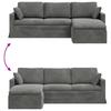 Sofa Dark Grey 228 x 134 x 80 cm Velvet