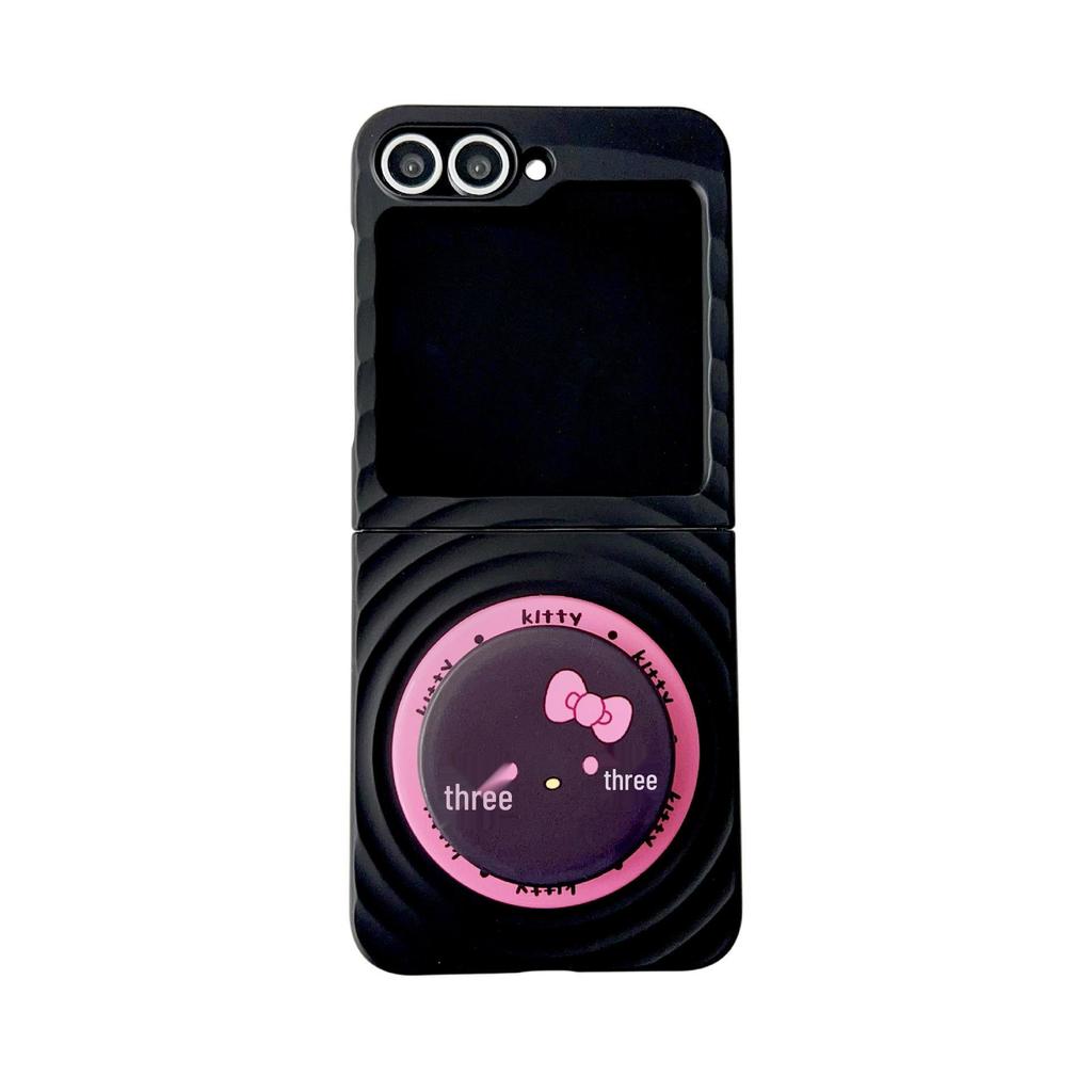 Samsung ZFlip7 Ripple Skin Anti-Fall Magnetic Stand Case for ZFlip6/5 - Trendy Protection for Men and Women