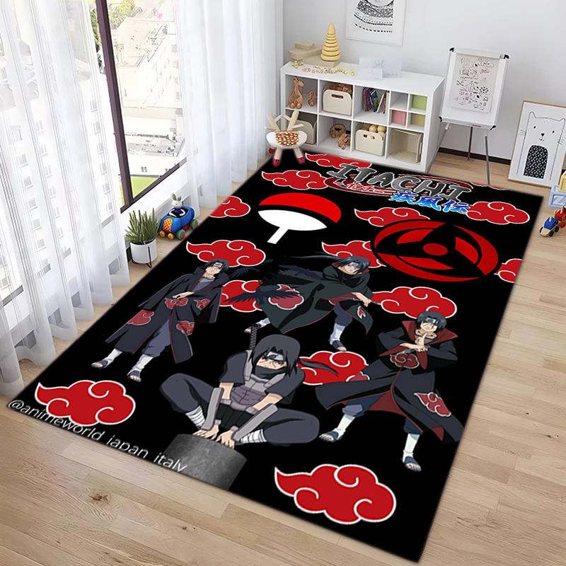 Japanese anime cartoon NARUTO's famous Uzumaki Naruto rug, soft decorative home furnishing, bedroom office chair pad, outdoor picnic carpet Y12