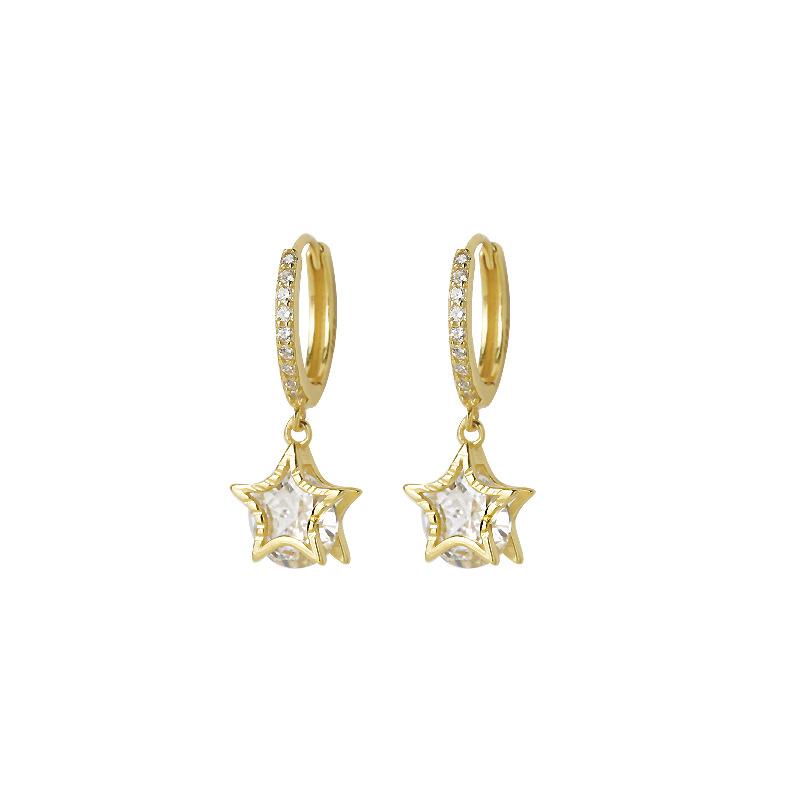 Star Temperament Ear Buckle Jewelry New Trendy Earring Female Earrings Retro Ring High-end Sense