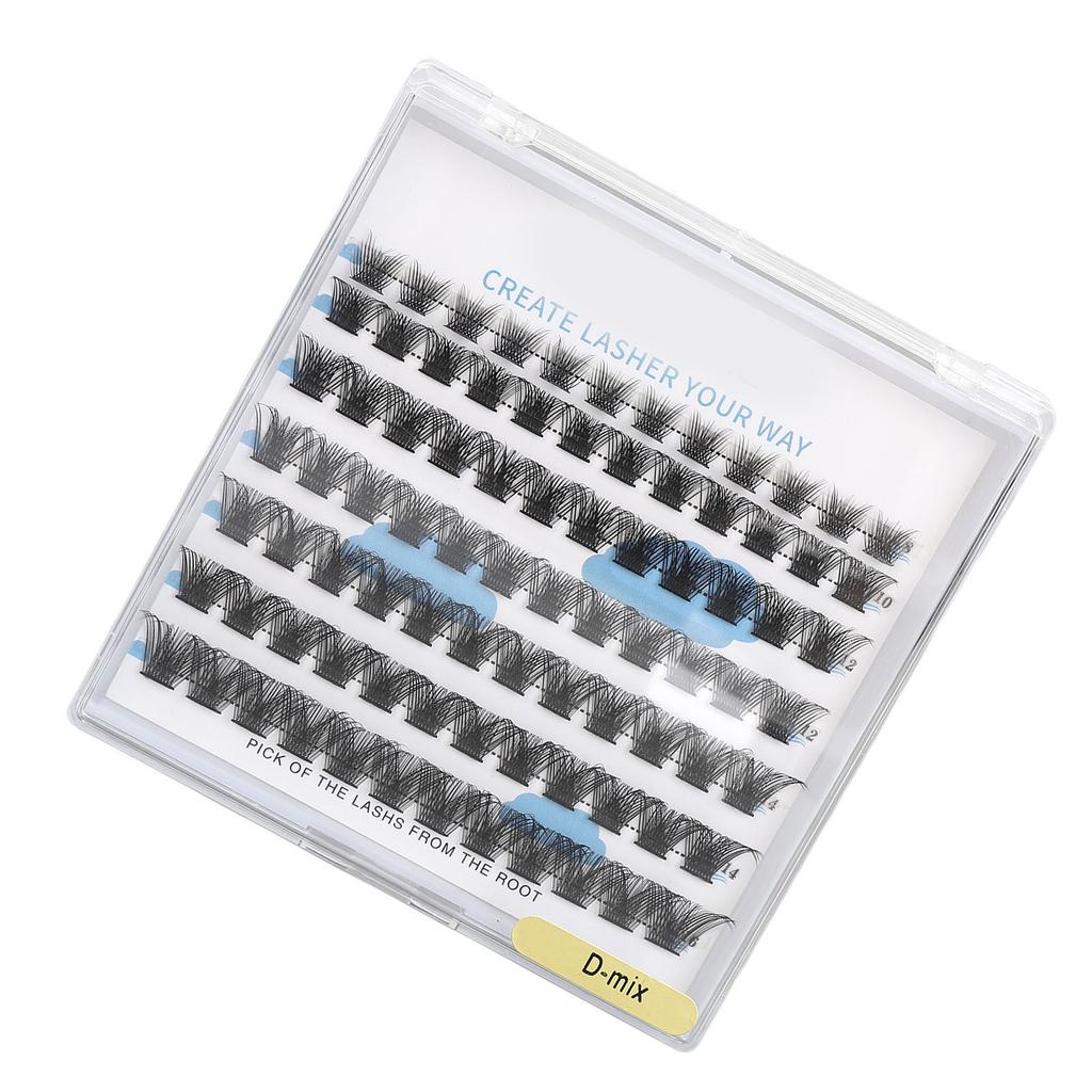 84 Clusters Individual Eyelash Extensions 8/10/12/14/16mm D Curl Fluffy Eyelash Clusters Mixed for Makeup