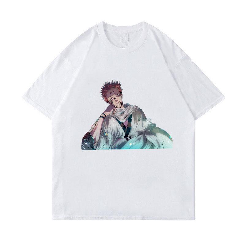 Harajuku Anime Jujutsu Kaisen Gojo Satoru Summer T-shirt Manga Graphic Tops Tees Shirt Cosplay Cotton Cartoon Tshirts Unisex Casual Streetwear