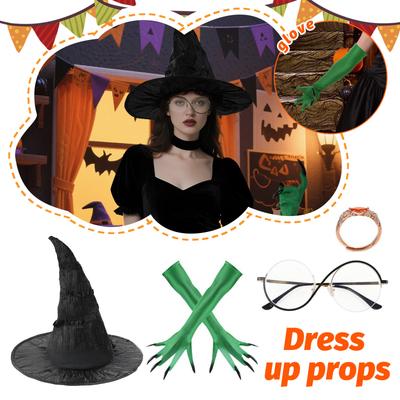 Halloween Hexe 4-teilig Festival Party Verkleidungs-Requisiten, Weihnachtsgeschenke für Freunde