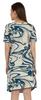 Moomaya Cotton Jersey Printed Midi Dress For Women V-Neck Summer Short Sleeves Knee Length