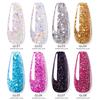 15ML Polygel für Fingernagelverlängerungen Mix Glitzer Pailletten Schmerzloser Acryl-Gebäude-Gel-Lack Hybrid-UV-Gel-Nagellack