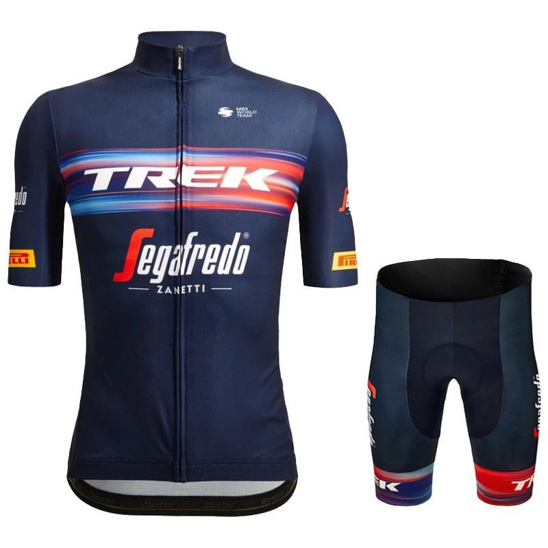 Mens Cycling Jersey Bib Shorts Set Breathable Quick-Dry Short Sleeve Bike Outfit Road Mountain Biking
