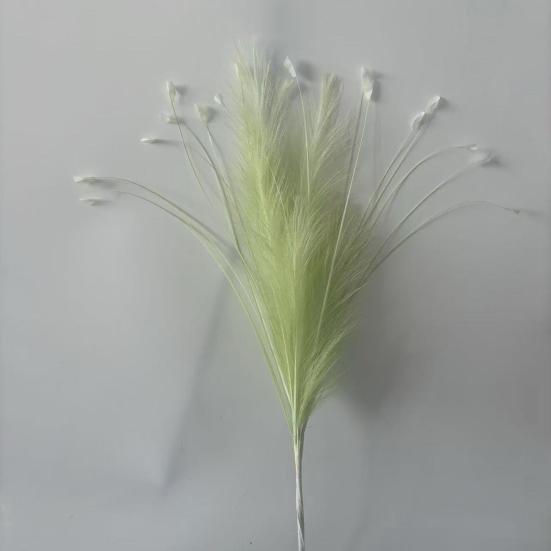 6 Pcs Faux Pampas Grass Decor 17.7" Short Fluffy Fake Pompas Branches Multicolor Artificial