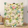 1pc Flannel Blanket Dinosaur And Nature Play Pattern Lightweight Soft Comfortable And Warm Shawl/Nap Blanket/Sofa Blanket Suitable