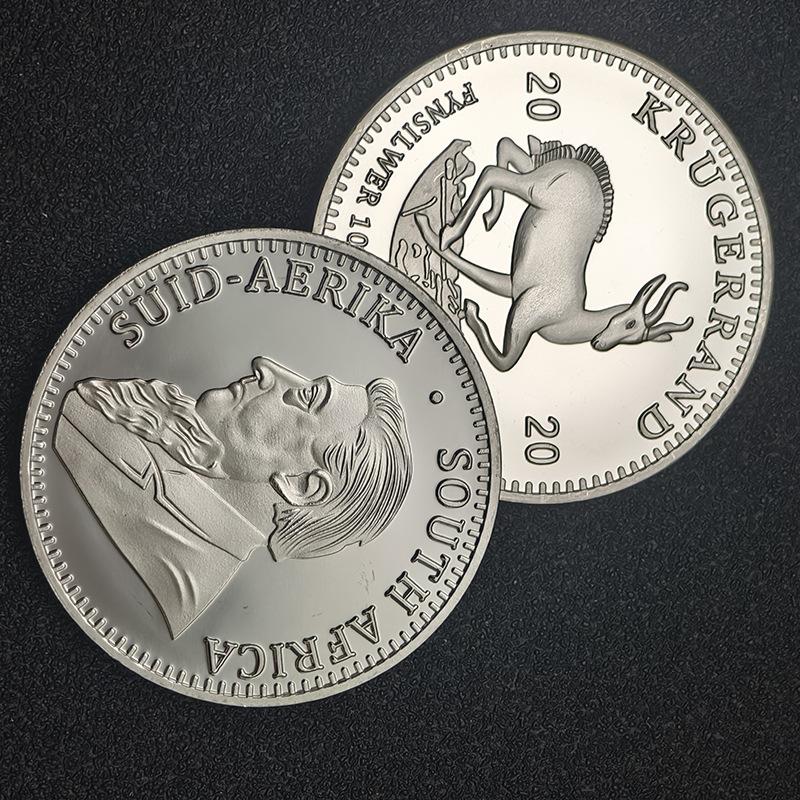 South Africa, Kruger silver coin, foreign commemorative coin, silver plated commemorative medal, foreign trade coin, 2024,2022,2020