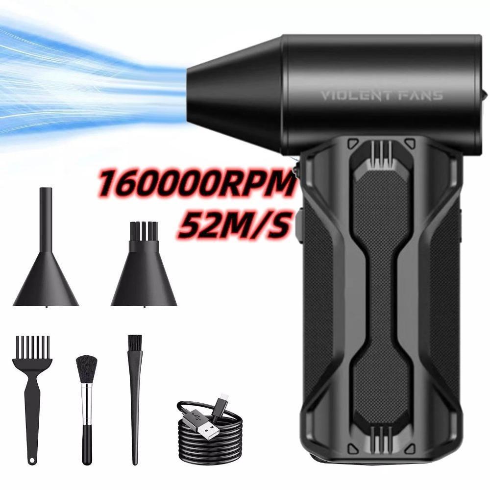 160000RPM High Power Electric Turbofan 52m/s Mini Portable Turbine Blower Hand Held Powerful Dust Removal Jet Fan