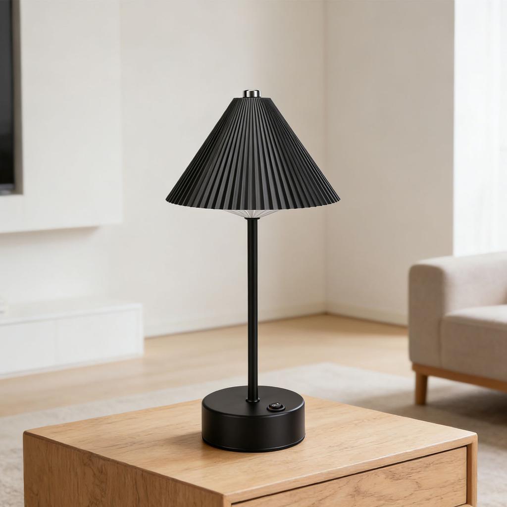 LED Table Lamp Minimalist USB Rechargeable Touch Control Bedside Lamp for Bedroom Study Cafe