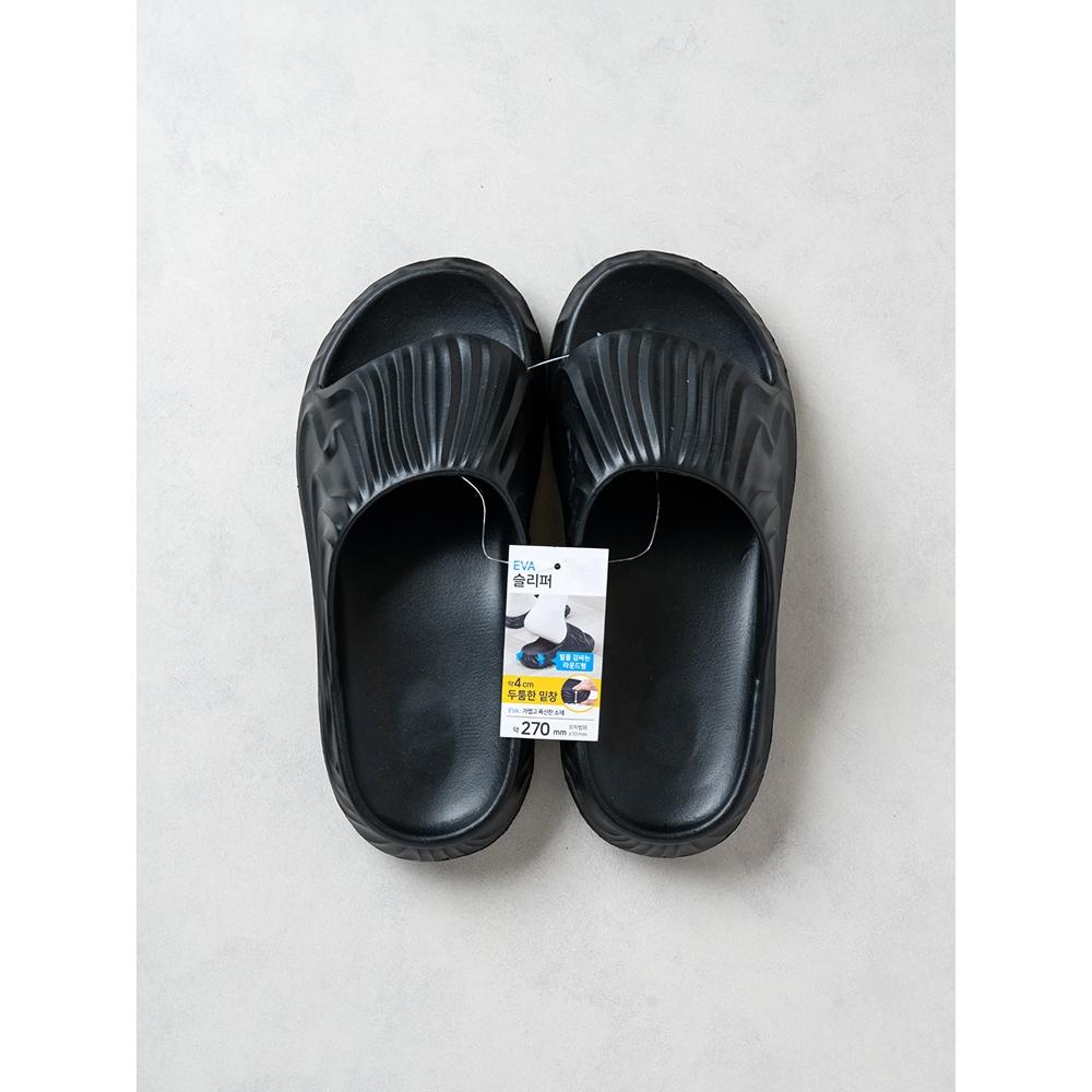 Daiso Eva Wave Pleated Slippers 260 To 280 Mm