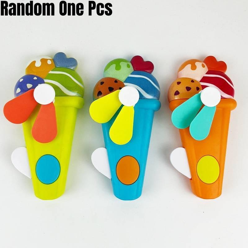 Adorable Handheld Cartoon Fan For Kids Cute Animal Portable Hand Press Fan For Students And Travel