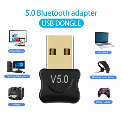 Bezdrátový USB adaptér V5.0 kompatibilní s Bluetooth 5.0 Stolní počítač Vysílač s přijímačem zvuku Csr