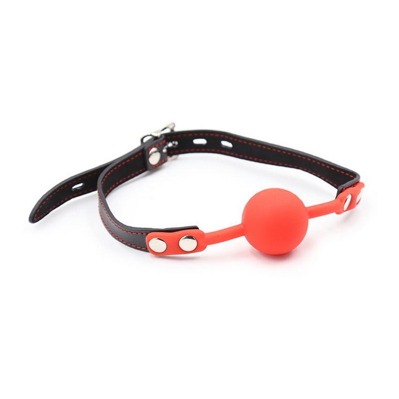 Mouth Plug Silicone Ball Oral Fixator PU Leather Belt Bondage    Bdsm Bondage Slave Ball Gag Erotic Sex