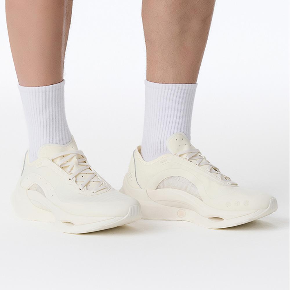 Li-Ning 1990 Tpu Shadow Fashion Classic Shock Absorption Non-Slip Low-Top Casual Shoes Men Casual Shoes Off-White ALFV009-1
