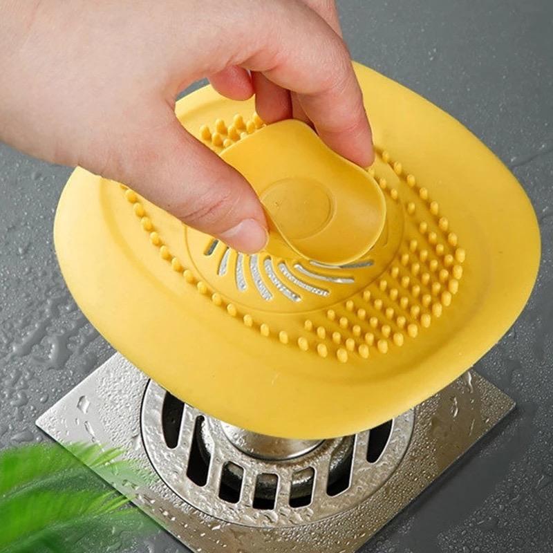 Kitchen sink filter pool sewer hair filter bathroom silicone hair anti-blocking suction cup floor drain cover