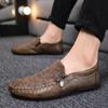 Mode 2024 Frühling neue Herren Loafers Schuhe Mikrofaser lässig Rutschfest Outdoor Schuhe Mann Sneakers