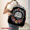 Vibrant Cat Graphic Knapsack - Lightweight, Double-Compartment Design with Closure Closure, Roomy for Journey, Campus, an