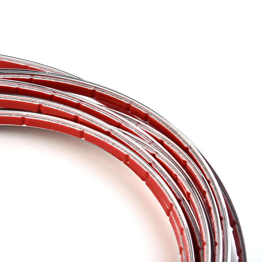 8mm*5m Car decoration strip Chrome Car Styling Moulding Trim Decor Silver