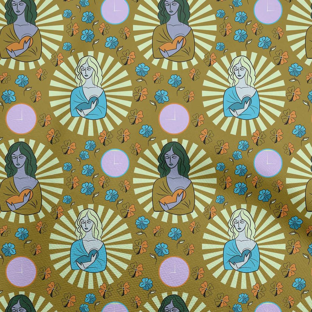 oneOone Cotton Flex Black Fabric Christmas Jesus Birth Sewing Material Print Fabric By The Yard 40 Inch