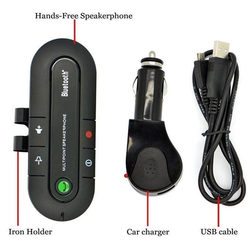 Wireless Bluetooth Handsfree Multipoint Speakerphone Speaker Car Kit