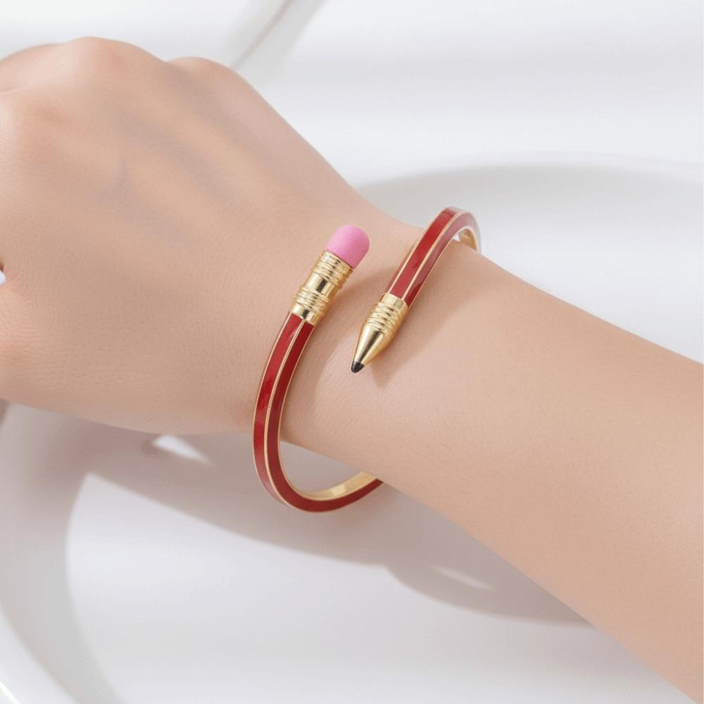 Einzigartiges Cross Emaille Armband Glitzerndes Mode Manschettenarmband Stilvolles Bleistift Armband Party
