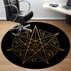 1 Stück Astrologie-Symbole Büro Runder Teppich, Indoor-Matte Geeignet für Büro, Unter Bürostühlen Schlafzimmer Wohnzimmer Heimdekoration, Raumdeko