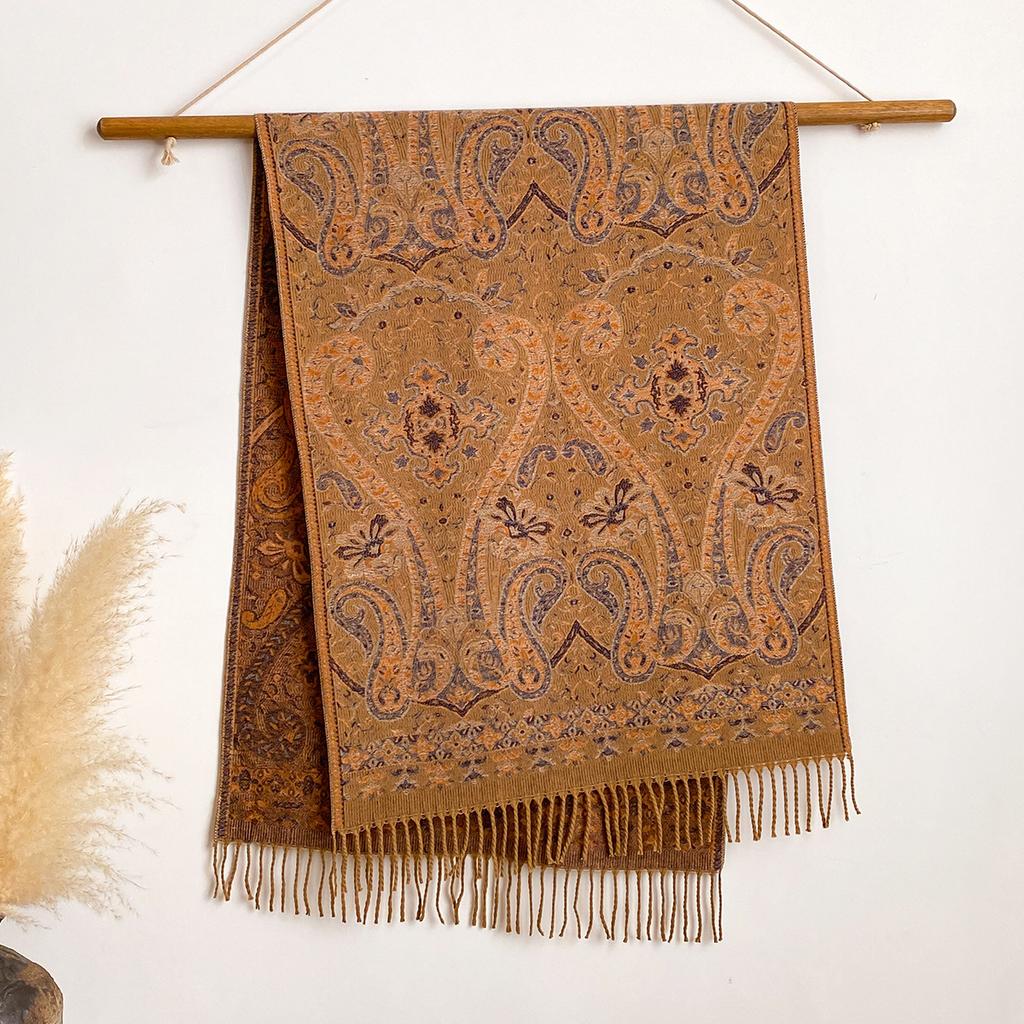 Autumn And Winter Ethnic Style Cashew Fringed Warm Popular Outer Shawl Long Scarf Female Versatile