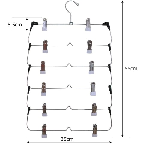 Red Horse Home Trouser and Slacks Hangers, Bottom Hangers, Clip Hangers, Storage Hangers for Organizing, 2 Hangers