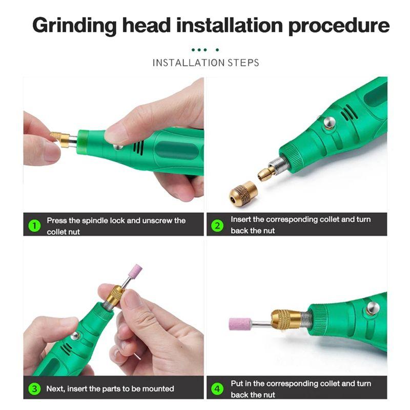 AEE4-Mini Drill Polishing Engraver Pen Grinder Electric Rotary Tool Grinding Machine Miniature Household Tool