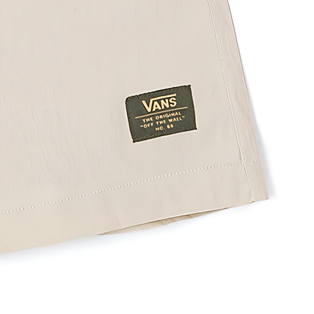 Vans Solid Color Mid Waist Straight Leg Cargo Shorts Women shorts Oatmeal VN0008YQ2N1