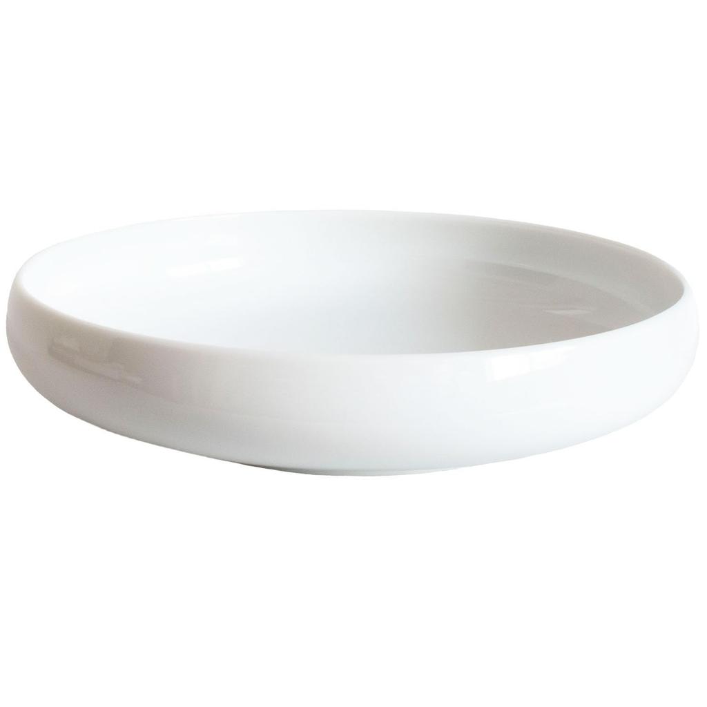 Trampalan nicotto White porcelain tableware for children 19cm Made in Japan Mino ware White dish Food education Easy-to-scoop One-plate