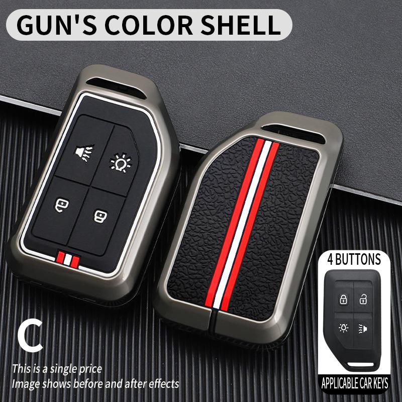 2/4 Buttons Zinc Alloy Car Remote Key Case Shell Fob for Volvo Fh16 Rc FM EVRO 6 Fh Truck Semi Car Styling Keychain Accesories