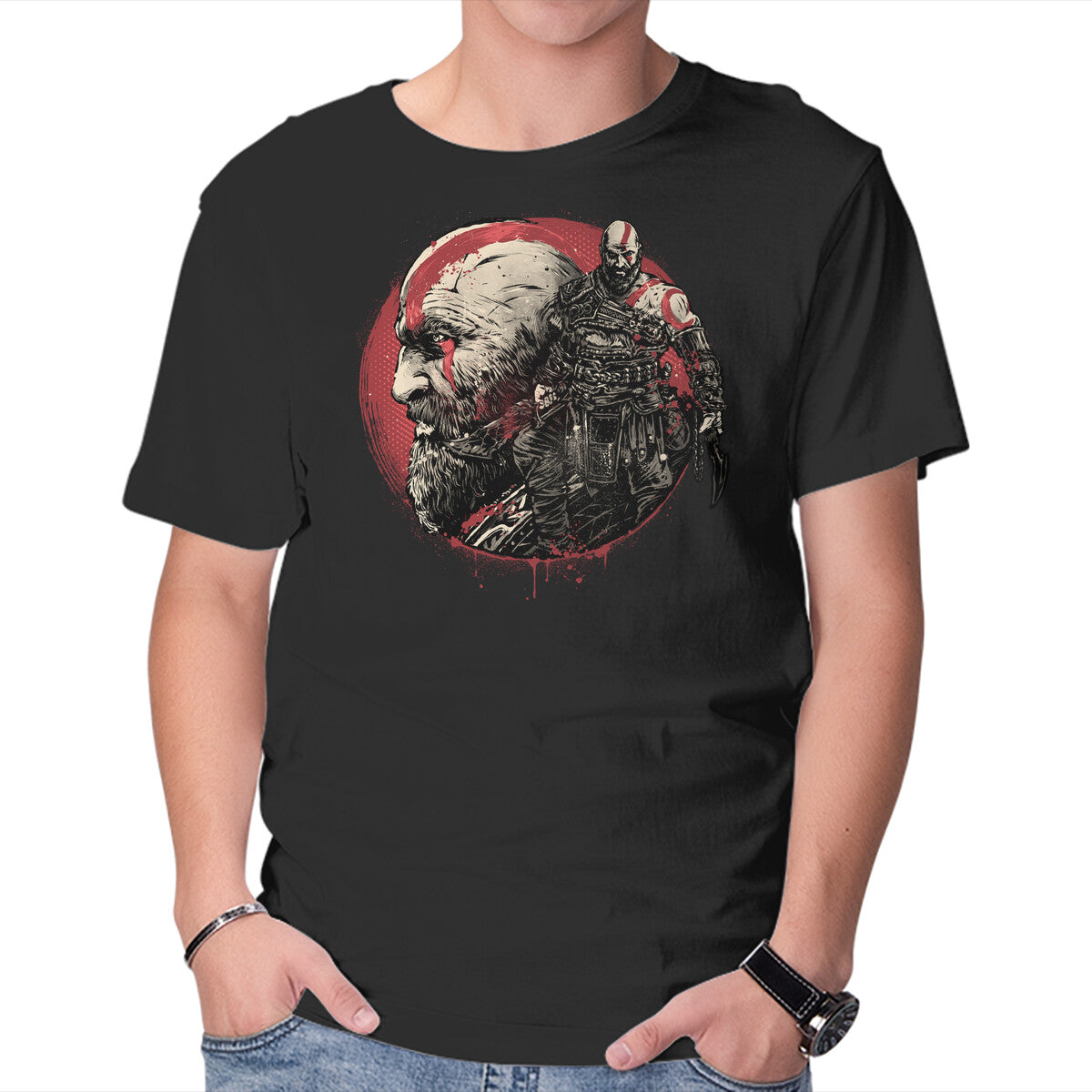 Unisex Crew Neck T-Shirt Born Of Chaos And Destruction Graphic Short Sleeve Casual Tee XXL