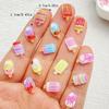50pcs Mixed Resin Mini Colored Fruit Ice Cream Nail Art Flat Back Stone Applique DIY Christmas Charms Scrapbook Decor Crafts
