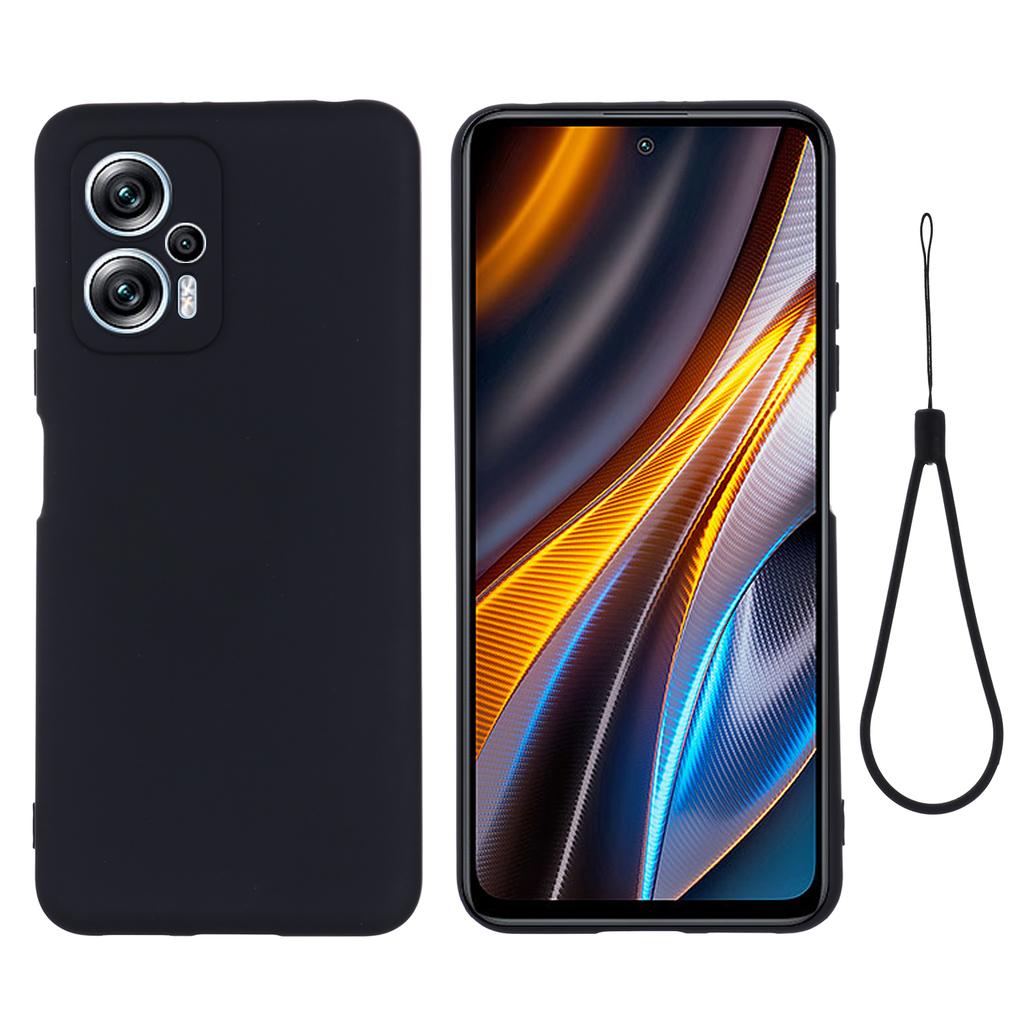 For Xiaomi Redmi Note 12T Pro 5G Case Liquid Silicone Protective Phone Cover with Strap