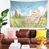 Cute Cartoon LLulu The Piggy Colorful Tapestry Wall Hanging Bohemian Wall Tapestries Mandala Wall Hanging Sheets